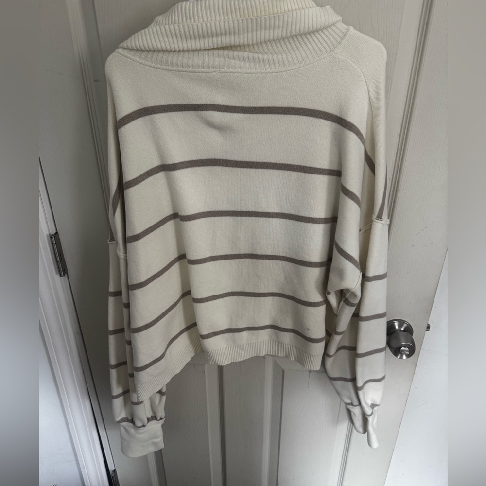 FREE PEOPLE Paulie Sweater Moonbeam Combo Size Medium - Picture 9 of 14